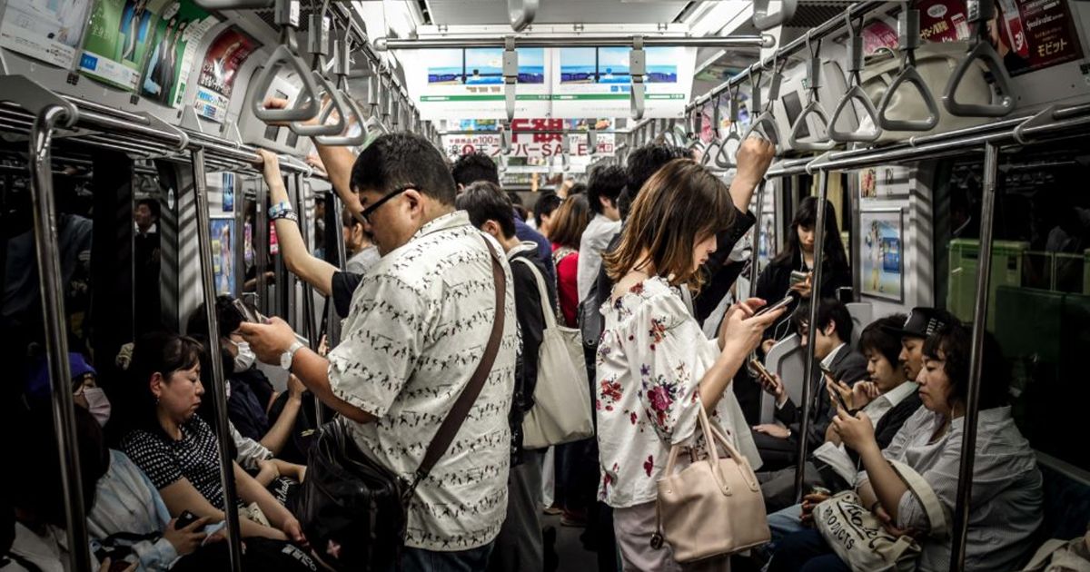 Asian gamers playing mobile games in various settings - from subway commutes to gaming cafes, showing the mobile-first culture integration.