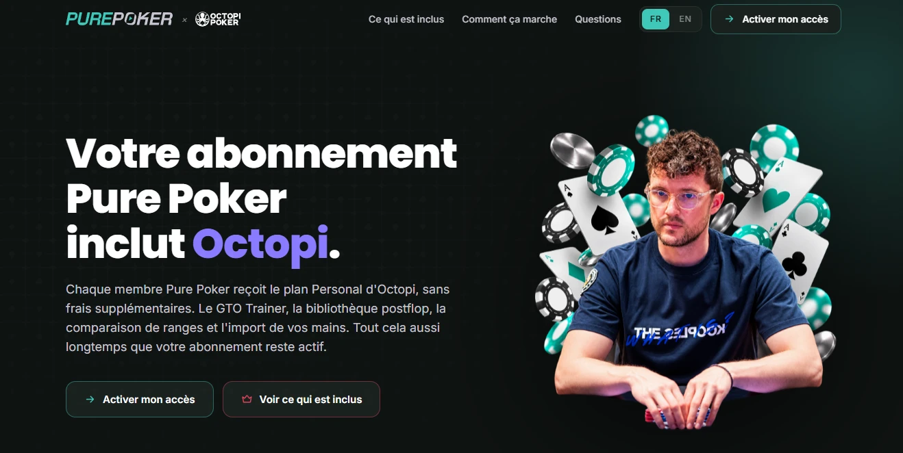 Pure Poker x Octopi Poker Landing Page